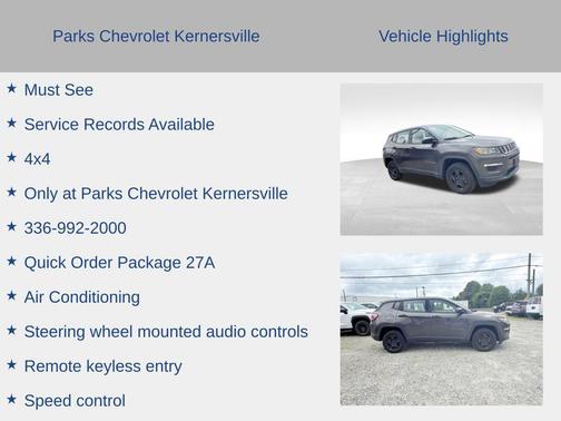 Granite Crystal Metallic Clearcoat 2018 Jeep Compass Sport