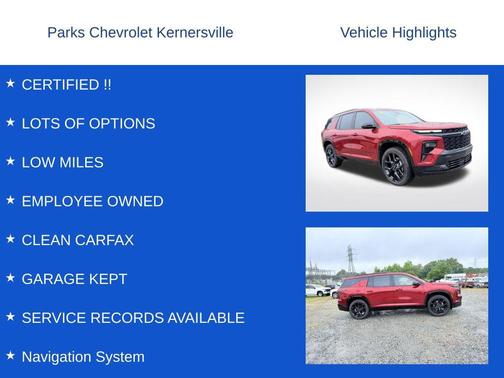Radiant Red Tintcoat 2025 Chevrolet Traverse RS