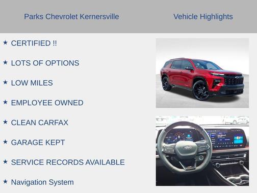 Radiant Red Tintcoat 2025 Chevrolet Traverse RS