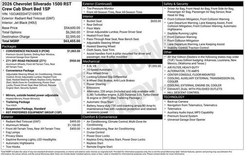2026 Chevrolet Silverado 1500 RST