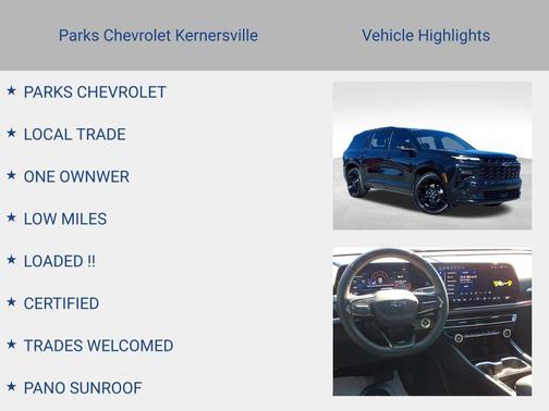 Mosaic Black Metallic 2024 Chevrolet Traverse RS