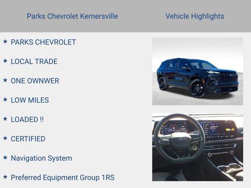 Mosaic Black Metallic 2024 Chevrolet Traverse RS