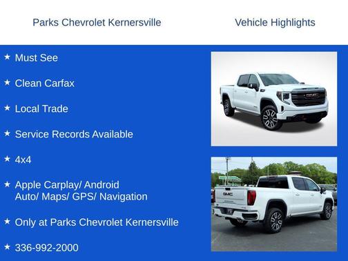 Summit White 2024 GMC Sierra 1500 AT4