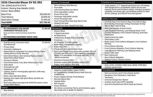 2026 Chevrolet Blazer EV AWD RS
