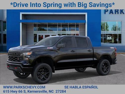 Black 2026 Chevrolet Silverado 1500 Custom Trail Boss