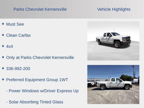 Summit White 2018 Chevrolet Silverado 1500 WT