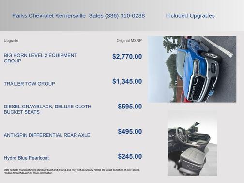 Hydro Blue Pearlcoat 2025 RAM 1500 Big Horn/Lone Star