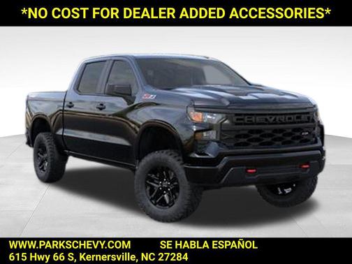 Black 2026 Chevrolet Silverado 1500 Custom Trail Boss Truck