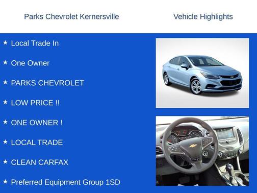 Arctic Blue Metallic 2018 Chevrolet Cruze LT