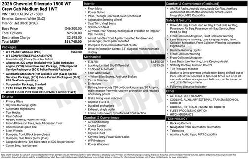 2026 Chevrolet Silverado 1500 WT