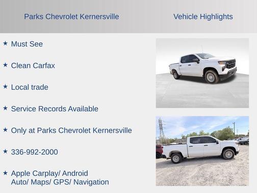 Summit White 2022 Chevrolet Silverado 1500 WT