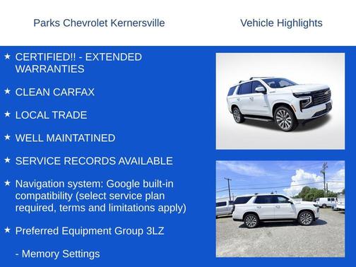 Iridescent Pearl Tricoat 2025 Chevrolet Tahoe 4WD High Country