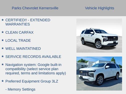 Iridescent Pearl Tricoat 2025 Chevrolet Tahoe 4WD High Country