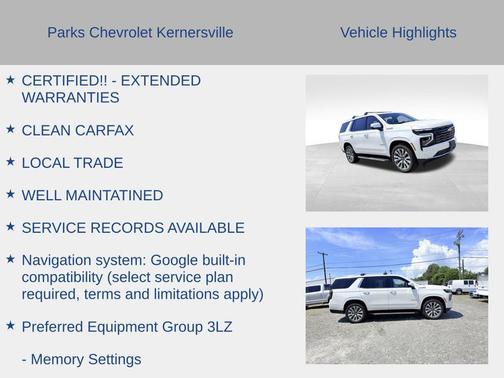 Iridescent Pearl Tricoat 2025 Chevrolet Tahoe 4WD High Country