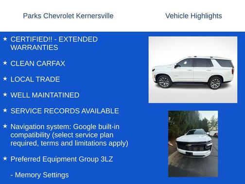 Iridescent Pearl Tricoat 2025 Chevrolet Tahoe 4WD High Country