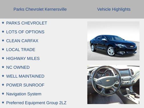 Black 2018 Chevrolet Impala 2LZ