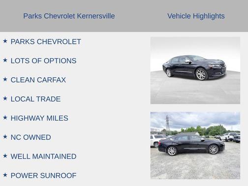 Black 2018 Chevrolet Impala 2LZ