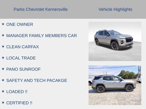 Sterling Gray Metallic 2025 Chevrolet Equinox AWD RS