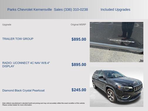 Diamond Black Crystal Pearlcoat 2020 Jeep Cherokee Limited