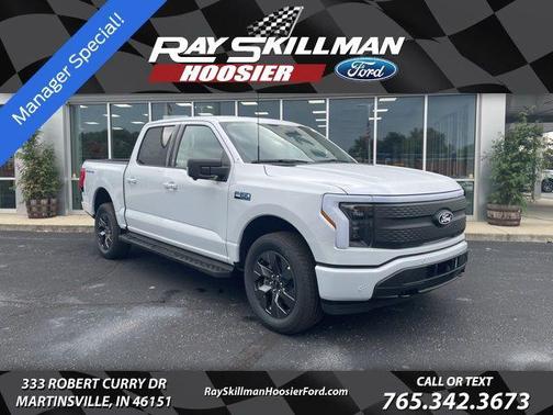SPACE WHITE METALLIC 2025 Ford F-150 Lightning Flash