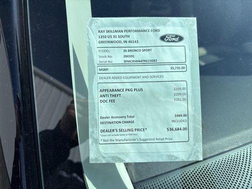 CARBONIZED GRAY METALLIC 2026 Ford Bronco Sport Big Bend