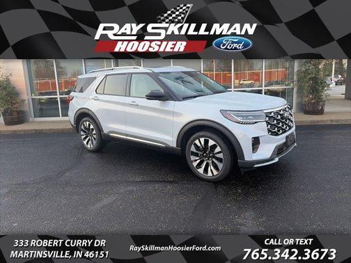 SPACE WHITE METALLIC 2026 Ford Explorer Platinum