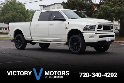 Pearl White 2018 RAM 2500 Laramie Mega Cab 4x4 6'4' Box