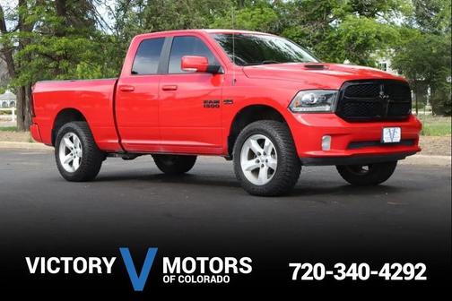 Flame Red Clearcoat 2017 RAM 1500 Night Quad Cab 4x4 6'4' Box