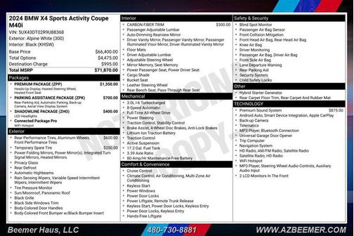 Alpine White 2024 BMW X4 M40i