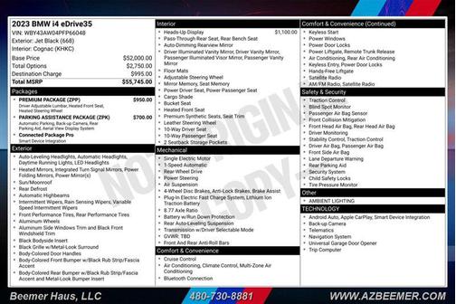 Jet Black 2023 BMW i4 Gran Coupe eDrive35