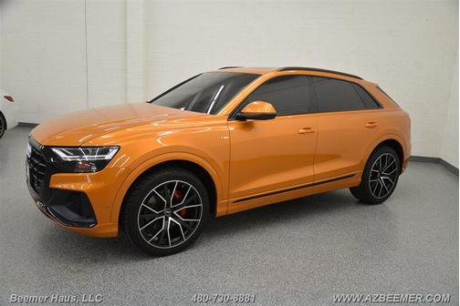 Dragon Orange Metallic 2021 Audi Q8 55 Premium Plus