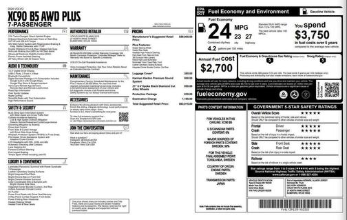 2024 Volvo XC90 B5 Plus Bright Theme