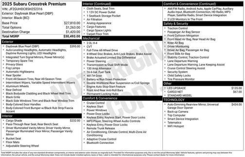 2025 Subaru Crosstrek Premium