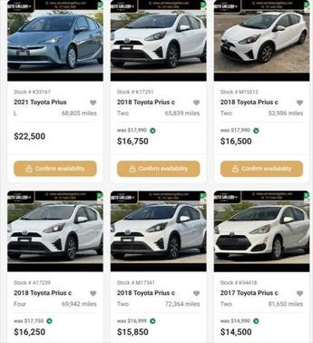 2017 Toyota Prius c Two