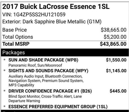 2017 Buick LaCrosse Essence