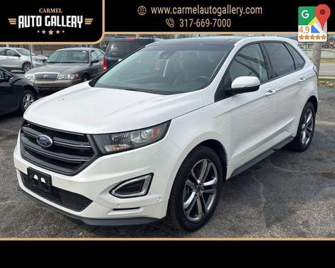 White Platinum Metallic Tri-Coat 2017 Ford Edge Sport
