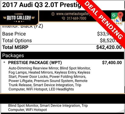 2017 Audi Q3 2.0T Prestige
