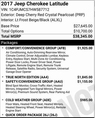 2017 Jeep Cherokee Latitude