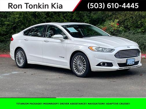 White Platinum Clearcoat Metallic 2013 Ford Fusion Hybrid Titanium