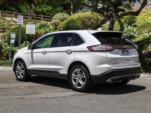 White Platinum Tri-Coat Metallic 2016 Ford Edge Titanium