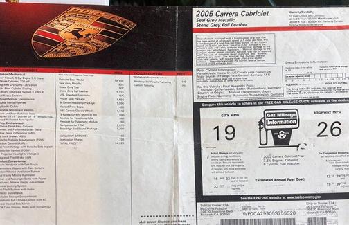 2005 Porsche 911 Carrera Cabriolet