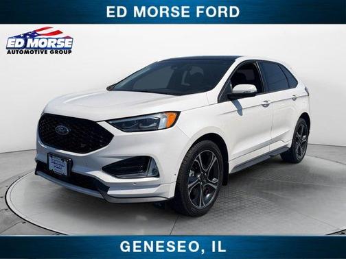White Platinum Clearcoat Metallic 2019 Ford Edge ST