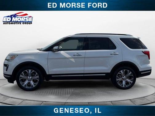 White Platinum Clearcoat Metallic 2018 Ford Explorer Platinum