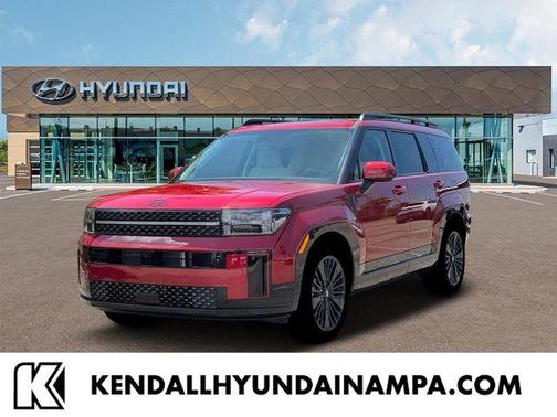 Red 2026 Hyundai SANTA FE HEV Calligraphy