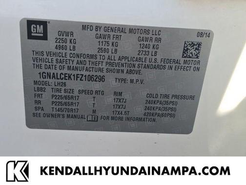 2015 Chevrolet Equinox 2LT