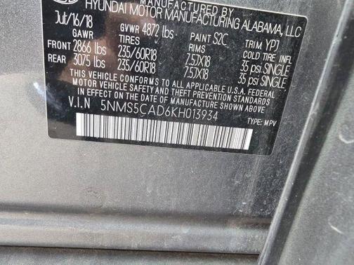 2019 Hyundai SANTA FE 2.4 Limited