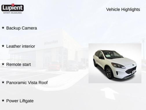 Oxford White 2020 Ford Escape SE