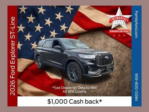 AGATE BLACK METALLIC 2026 Ford Explorer ST-Line