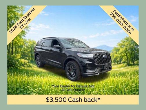 Agate Black Metallic 2026 Ford Explorer ST-Line