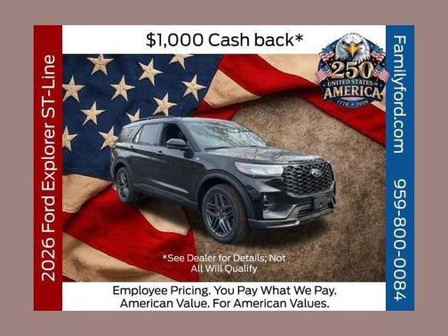 AGATE BLACK METALLIC 2026 Ford Explorer ST-Line